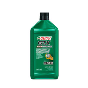 CASTROL GTX 25W60 HIGH MILEAGE - ACEITE DE MOTOR SEMI SINTÉTICO QT 946ML